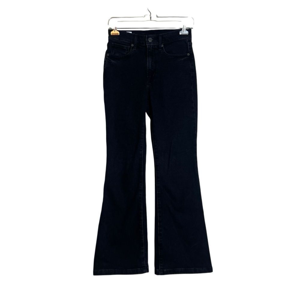 Gap black 70s flare high rise jeans. Size 2P
